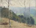 Hans Rudolph Hentschel, Spätsommerliche Landschaft mit Birken. Anfang 20. Jh