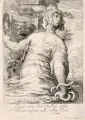 Jacob Matham, Prudentia, 1597, Kupferstich auf Bütten mit Wasserzeichen (nicht identifiziert) nach Hendrick Goltzius
