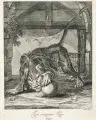 Johann Elias Ridinger, Ein ruhender aber in sich selbst böser Löwe, Radierungen auf Bütten