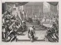 Domenico Rossetti, Ambasciatori Veneti all all Imperator Federico Barbarossa […], 1720, Radierung und Kupferstich auf kräftigem Bütten mit Wasserzeichen (nicht identifiziert)