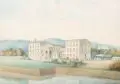 Heinrich Kruspe, Der Thüringer Bahnhof in Gera. 2. H. 19. Jh, Aquarell über fein ausgeführter, rötlicher und schwarzer Feder- sowie Bleistiftzeichnung auf Papier