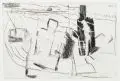 Joachim Böttcher, Am Strand / Maritime Komposition, 1983/1989, Farbradierung und Kaltnadelradierung mit Tonplatte auf kräftigem Bütten