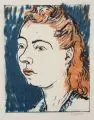 Erhard Hippold, Junge Frau im Halbprofil. Wohl 1940er Jahre