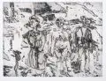 Günter Horlbeck, Das kalte Feld, 1978, Aquatintaradierung mit Plattenton auf "Hahnemühle"-Bütten