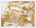 Günter Horlbeck, Die Anverwandlung, 1978, Farbradierung in goldocker auf "Hahnemühle"-Bütten