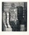 Michael Morgner, Mensch, 1976, Kaltnadelradierung auf kräftigem Bütten
