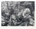 Frank Wahle, Verliebter Chinese, 1989, Holzschnitt auf dünnem Japan
