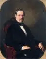 Albert Phillip Gliemann, Bildnis eines im Sessel sitzenden Herren, 1868, Öl auf Leinwand