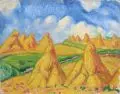 Richard Dreher, Landschaft mit Kornpuppen