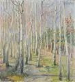 Fritz Stotz, Birken im Frühling, Wohl 1919, Öl auf Leinwand