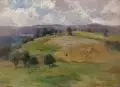 Gustav Adolf Thamm, Riesengebirge, 1916, Öl auf Leinwand, auf Malpappe kaschiert