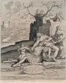 Jaspar Isaac, Selbstmord der Pantheia, Um 1630, Kupferstich auf feinem Bütten