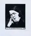 Félix Vallotton, A. Schumann, 1893, Holzschnitt auf grauem Maschinenbütten