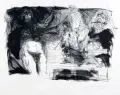 Alfred Hrdlicka, Intermezzo in Münster, 1985, Lithografie auf Bütten