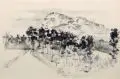 Rauenstein by Georg Nerlich, Federzeichnungen in Tusche auf festem Velin, laviert und mit Farbstift oder farbiger Kreide koloriert, offered Sep 2017