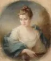 Tini Rupprecht, Bildnis einer jungen Frau, 1901, Farbige Pastellkreidezeichnung über Blei auf Leinwand, mit einer weiteren Leinwand hinterlegt und auf einen Keilrahmen gespannt