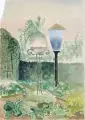 Margarete Schall, Im Park, Um 1920, Aquarell auf strukturiertem Aquarellpapier