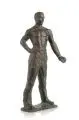 László Péter, Standbild eines Arbeiters. Mitte 20. Jh, Bronze, gegossen, dunkelbraun patiniert