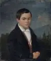 W. Oelbke, Knabenbildnis, 1849, Öl auf Leinwand