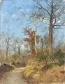 Emil Zschimmer, Frühjahrsstudie, 1888, Öl auf Leinwand, vollflächig auf Malpappe aufgezogen