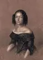 R. George, Porträt einer Dame / Porträt eines Herren, 1845, Schwarze Kreide, partiell weiß gehöht, auf braun getöntem Papier