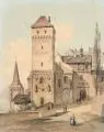 Gustav Adolf Hahn, Burg zu Nürnberg, 1862, Aquarell über Bleistiftzeichnung auf "Whatman"-Bütten