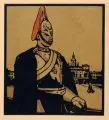 William Nicholson, Englischer Offizier der Life Guards, 1898, Farbholzschnitt auf Hadernpapier
