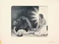 Sascha Schneider, Um eine Seele, 1896-1900, Holzstich auf Karton