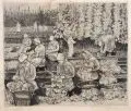 Alfred Finsterer, Die Hopfenzüchter, Radierungen auf kräftigem Papier