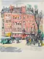 Paris - Rue de Turbigo by Franz Gaudeck, 1933, Aquarell auf kräftigem Papier, offered Jun 2017