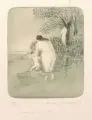 Hertha Günther, Abend am See, 1969, Farbradierung auf Velin