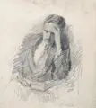 ? Heinrich, Studie eines lesenden Herren, 1939, Grafitzeichnung