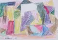 Albert Hennig, Komposition mit Dreiecken in Rosa und Violett