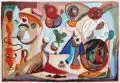 Holger Koch, Kopfgeburten, 1990, Mischtechnik auf glattem, glänzenden Papier