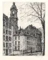 Bernhard Koban, Dresden-Neustadt, Radierung auf Velin