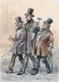 R. Leonhardt, Schmöckwitz, Bleistiftzeichnung und kolorierte Federzeichnung in Tusche