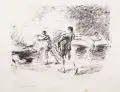 Max Liebermann, Die Pestleichen, 1915, Lithografie auf China