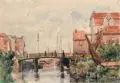 Georg Oehme, In Greetsiel, 1922, Aquarell auf Karton