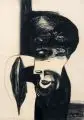 Wolfram Adalbert Scheffler, (Augen-)Kopf, 1979, Kohlezeichnung auf Velin