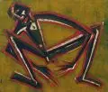 Klaus Süß, Figur III, 1989, Farbholzschnitt auf kräftigem Papier