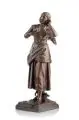 Henry Étienne Dumaige, Jeanne D'Arc, Bronze, gegossen und braun patiniert