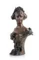 Büste einer jungen Dame mit Kopfschmuck . 1890er Jahre/Frühes 20. Jh by Antoine Joseph Van Den Kerckhove, Zinkguss, patinierend gefasst, offered Jun 2017
