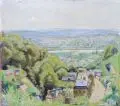 Dresden - Blick von der Grundstraße by Erich Buchwald-Zinnwald, 1951, Öl auf Malpappe, offered Mar 2017