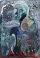 Oliver Dobslaff, Ohne Titel, 1992, Acryl und farbige Kreiden auf Karton