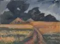 Otto Rudolf Schmidt, Gewitter, 1965, Öl auf beidseitig grundierter Leinwand