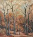 Otto Rudolf Schmidt, Herbstwald, Öl auf Leinwand