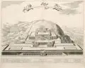 Johannes Willemszoon Blaeu, Temple de la Fortune a Palestrine, le Devant, 1663, Kupferstich auf Bütten