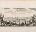 Caspar Merian, New Stadt Eberswalde, 1652, Kupferstich und Radierung auf Bütten