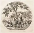 Stefano della Bella, Satyrszene I, Um 1900, Tiefdruck auf Bütten