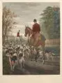 Edward Gilbert Hester, Evening. Returning to the Kennels, 1877, Aquatinta, koloriert, auf kräftigem Papier nach Edward Algernon Stuart Douglas